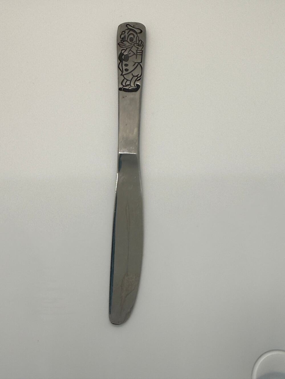 Vintage 1970s Disney Donald Duck Child Dinner Knife Donny Japan Stainless